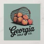 Grüne Georgia Golf Co Range Bucket Einladung (Vorderseite)