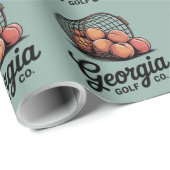Grüne Georgia Golf Co Range Bucket Geschenkpapier (Rolleneckpunkt)
