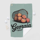Grüne Georgia Golf Co Range Bucket Golfhandtuch (Insitu)