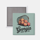 Grüne Georgia Golf Co Range Bucket Magnet (Vorderseite/Rückseite)
