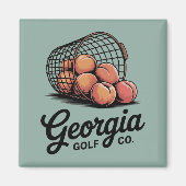 Grüne Georgia Golf Co Range Bucket Magnet (Vorne)