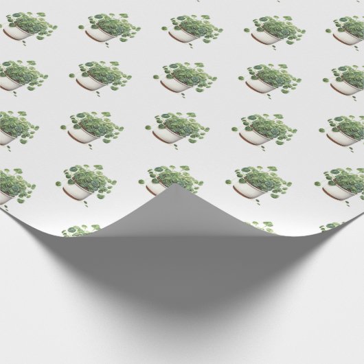 Grüne gepunktete Pflanze Geschenkpapier (Ecke)