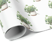 Grüne gepunktete Pflanze Geschenkpapier (Rolleneckpunkt)