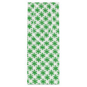 Grüne gepunktete Sterne auf weiß Geschenktüte Für Weinflaschen (Rückseite)