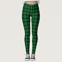 Grüne gequiltierte Spandex-Leggings