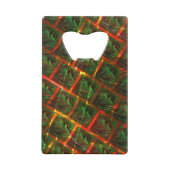 "Grüne gerahmte Augen", Kratzer oder rote Gitter. Geldbeutel Flaschenöffner (Rückseite)