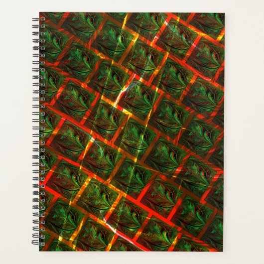 "Grüne gerahmte Augen", Kratzer oder rote Gitter. Planer (Vorderseite)