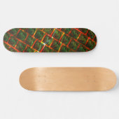 "Grüne gerahmte Augen", Kratzer oder rote Gitter. Skateboard (Horizontal)