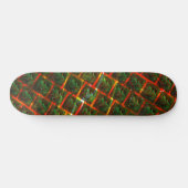 "Grüne gerahmte Augen", Kratzer oder rote Gitter. Skateboard (Horizontal)