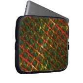 "Grüne gerahmte Augen", Kratzer oder rotes Gitter. Laptopschutzhülle (Vorne Rechts)