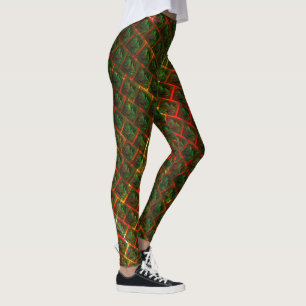"Grüne gerahmte Augen", Kratzer oder rotes Gitter. Leggings