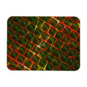 "Grüne gerahmte Augen", Kratzer oder rotes Gitter. Magnet (Horizontal)