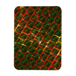 "Grüne gerahmte Augen", Kratzer oder rotes Gitter. Magnet