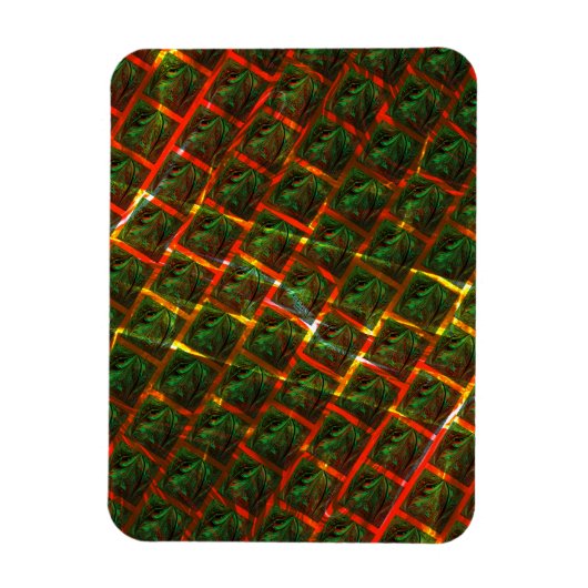 "Grüne gerahmte Augen", Kratzer oder rotes Gitter. Magnet (Vertikal)