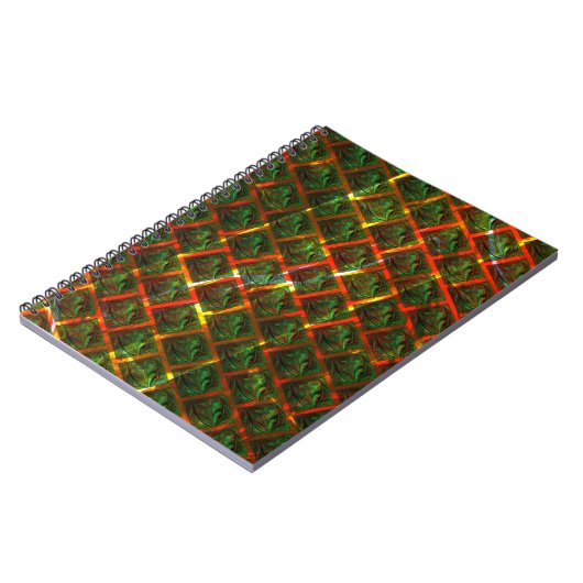 "Grüne gerahmte Augen", Kratzer oder rotes Gitter. Notizblock (Linke Seite)