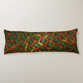 "Grüne gerahmte Augen", Kratzer oder rotes Gitter. Seitenschläferkissen