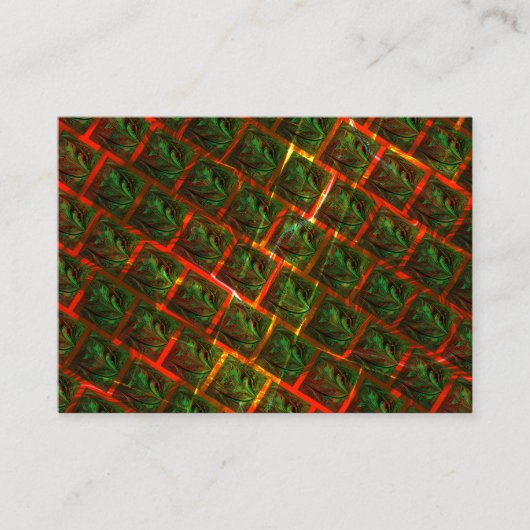 "Grüne gerahmte Augen", Kratzer oder rotes Gitter. Treuekarte (Vorderseite)