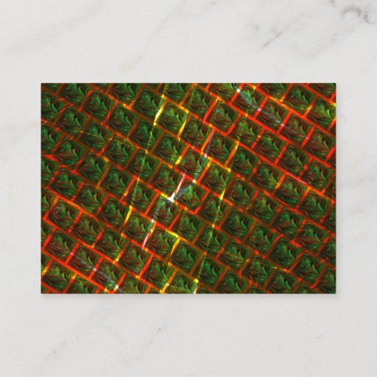 "Grüne gerahmte Augen", Kratzer oder rotes Gitter. Treuekarte (Rückseite)