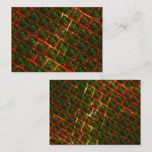 "Grüne gerahmte Augen", Kratzer oder rotes Gitter. Treuekarte (Vorne/Hinten)