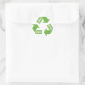 Grüne Gerecycelt Wiederverwendung reduzieren Runder Aufkleber (Tasche)