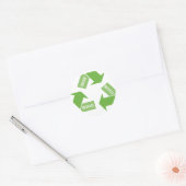 Grüne Gerecycelt Wiederverwendung reduzieren Runder Aufkleber (Umschlag)