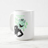 Grüne Geschäftsmann-Marionette Kaffeetasse (Vorderseite Links)