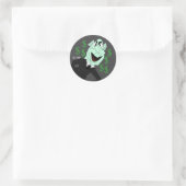 Grüne Geschäftsmann-Marionette Runder Aufkleber (Tasche)