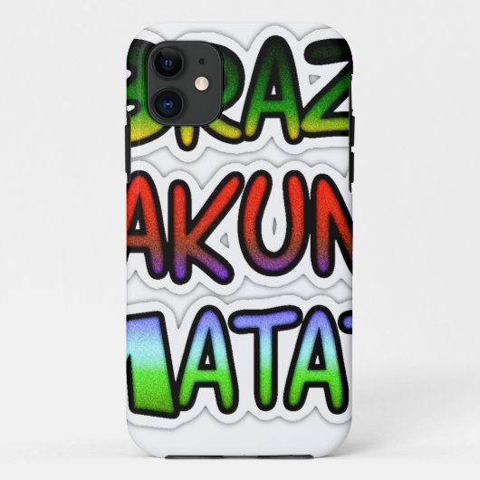 Grüne Geschenke Brasiliens Hakuna Matata Case-Mate iPhone Hülle (Rückseite)