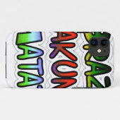 Grüne Geschenke Brasiliens Hakuna Matata Case-Mate iPhone Hülle (Rückseite (Horizontal))