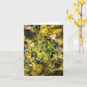 Grüne Gesteinskarte mit Wasserfackel Karte (Gelbe Blume)