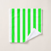 Grüne gestreifte Handtücher (Waschlappen)
