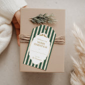 Grüne gestreifte Weihnachtsgeschenkanhänger Geschenkanhänger