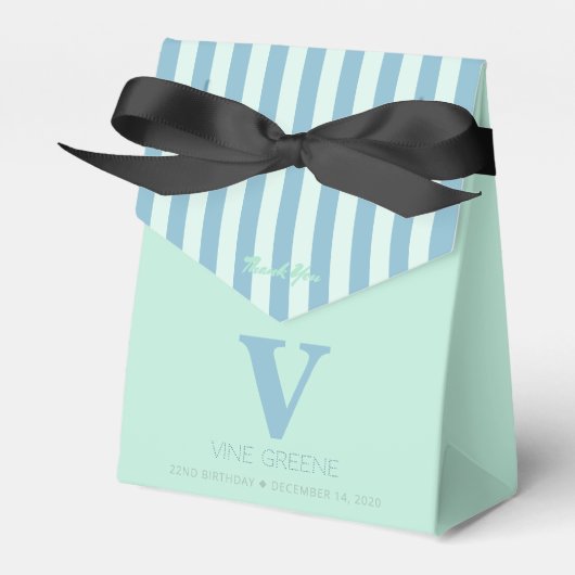 Grüne gestrichene Streifen Geschenkschachtel (Vorderseite)