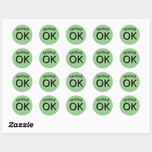 Grüne getestete OK wählen Sie Ihren Farbmarkenaufk Runder Aufkleber