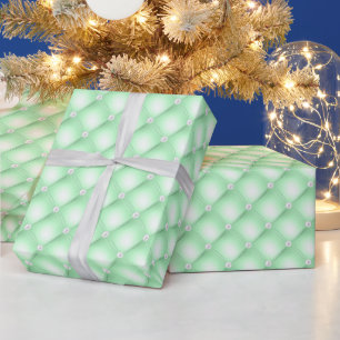 Grüne getuftete Perlen Geschenkpapier