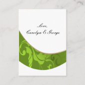 Grüne Gift-Registrierungskarten Begleitkarte (Rückseite)