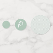 Grüne Gingham-Bug-Krawatte Babydusche Konfetti (Rückseiten)