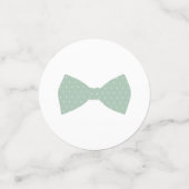 Grüne Gingham-Bug-Krawatte Babydusche Konfetti (Klein Vorderseite)