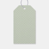 Grüne Gingham Coquette Schleife Hochzeitsdusche Ge Geschenkanhänger (Rückseite)