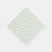 Grüne Gingham Coquette-Schleifen-Party-Dessert Serviette (Ecke)