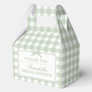 Grüne Gingham Flirt Bow Brautschauer-Geschenk Geschenkschachtel