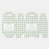 Grüne Gingham Flirt Bow Brautschauer-Geschenk Geschenkschachtel (Ungeklappt)