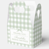 Grüne Gingham Flirt Bow Brautschauer-Geschenk Geschenkschachtel (Offen)