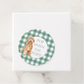Grüne Gingham-Karo-Hunde-Anhänger Geschenkanhänger (Beispiel)