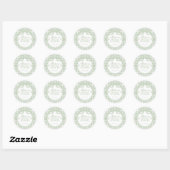 Grüne Gingham Kokette Bogen Brautparty Siegel Runder Aufkleber (Blatt)