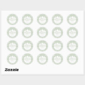 Grüne Gingham-Kokette-Bow-Birthday-Siegel Runder Aufkleber (Blatt)