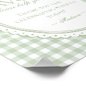 Grüne Gingham Kokette Schleife Dekoration Schild (Ecke)