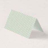 Grüne Gingham-Koketten-Bow-Platzkarten-Tischdekora (Rückseite)