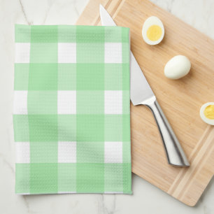 Grüne Gingham-Küchenhandtuch Geschirrtuch