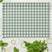 Grüne Gingham-Küchenhandtuch Geschirrtuch (Gefaltet)